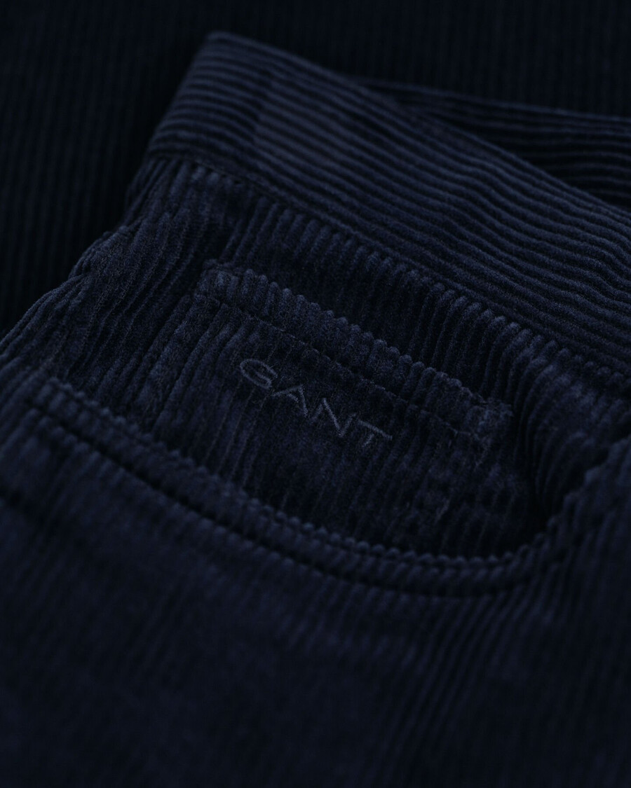 pantalones de pana de cinco bolsillos para adolescentes - azul noche