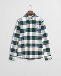 camisa oxford de cuadros para adolescentes - verde bosque