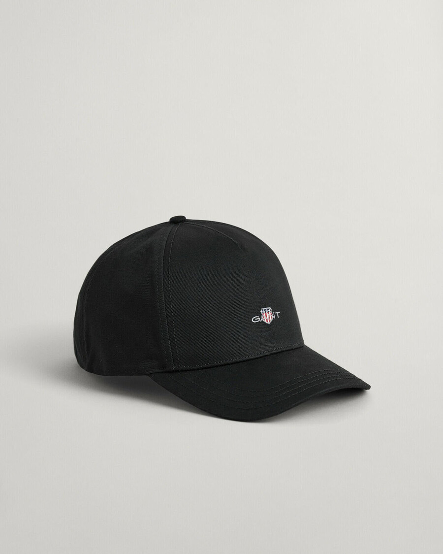 gorra de sarga de algodón teens shield - negra