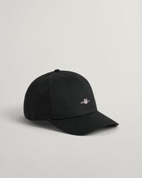 gorra de sarga de algodón teens shield - negra
