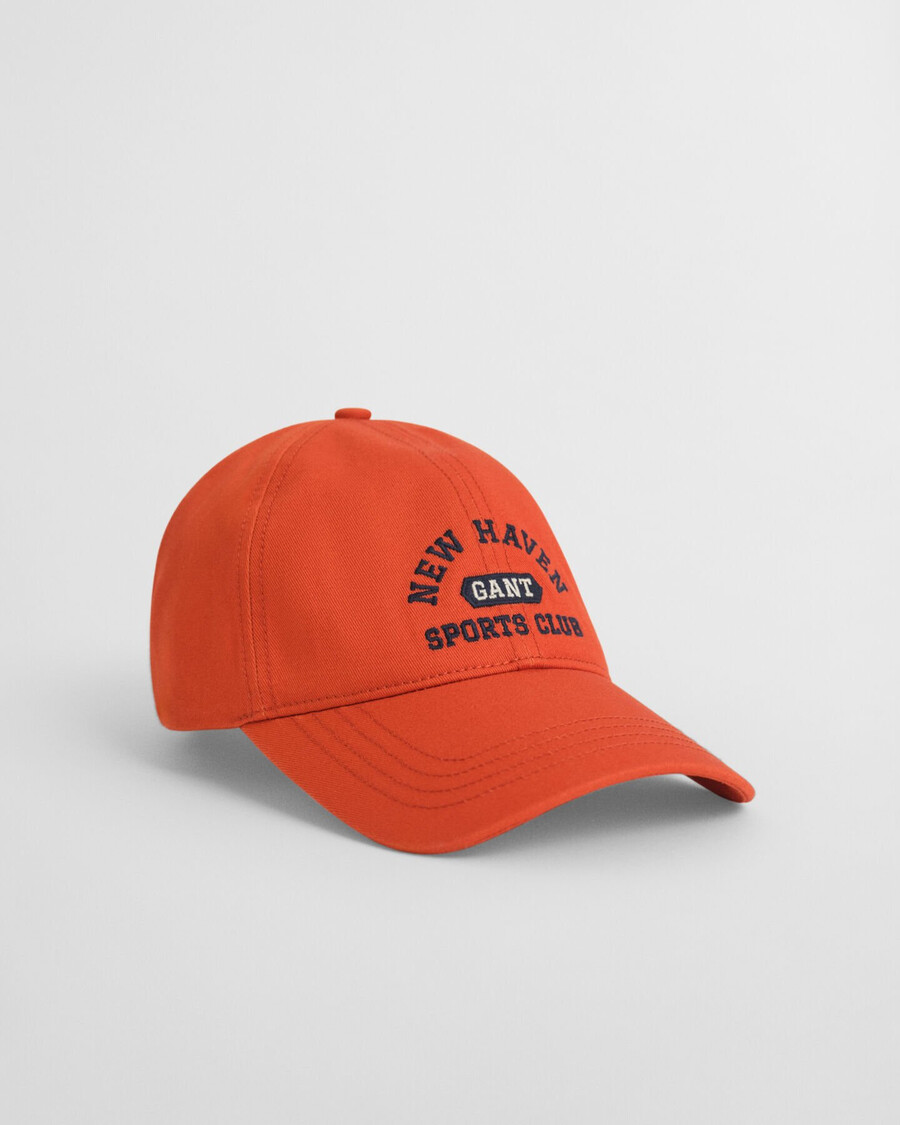 gorra de algodón con estampado para adolescentes - naranja intenso