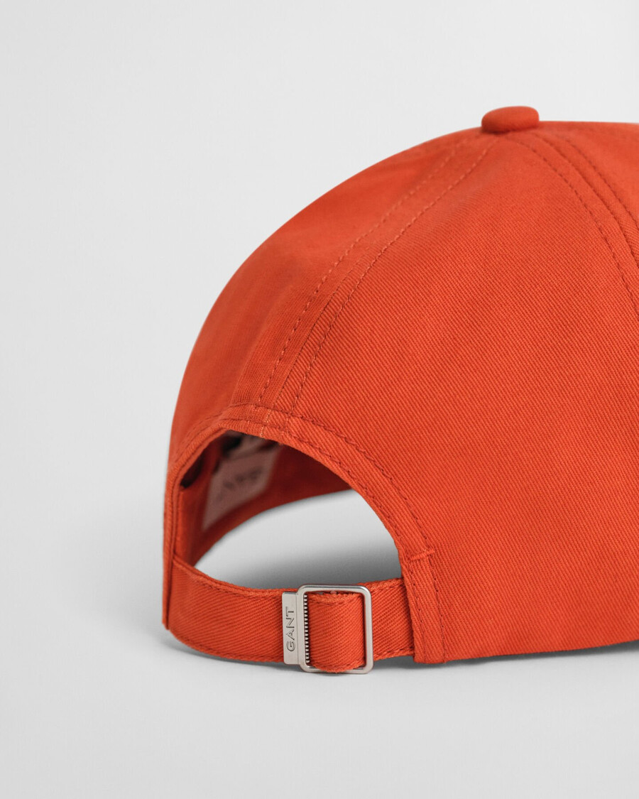 gorra de algodón con estampado para adolescentes - naranja intenso