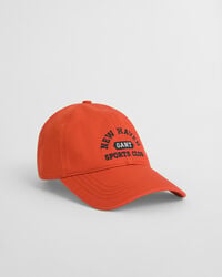 gorra de algodón con estampado para adolescentes - naranja intenso