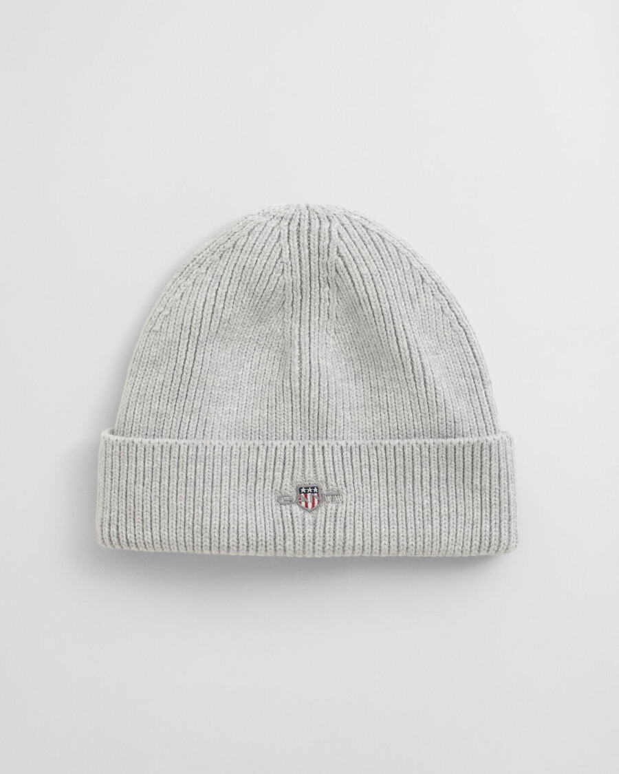 gorro de algodón teens shield - gris claro jaspeado