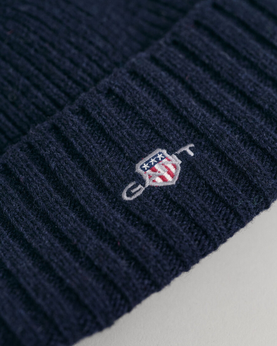 gorro de lana teens shield - azul noche