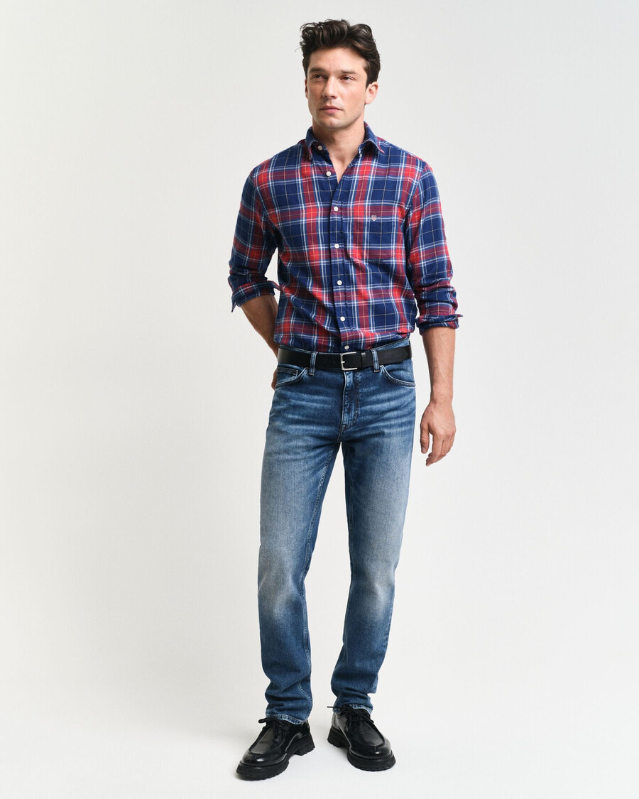 vaqueros de corte regular - azul medio vintage