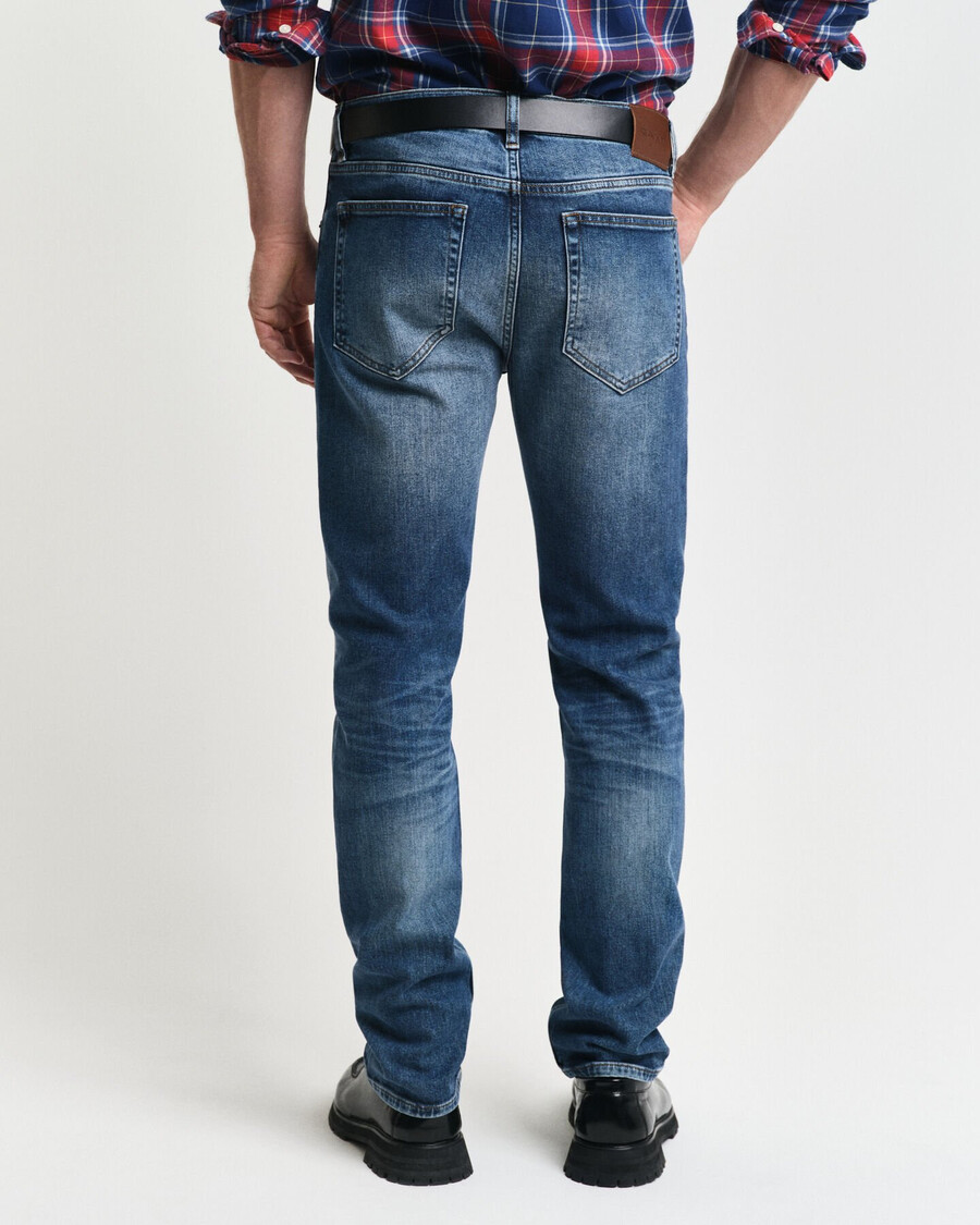 vaqueros de corte regular - azul medio vintage