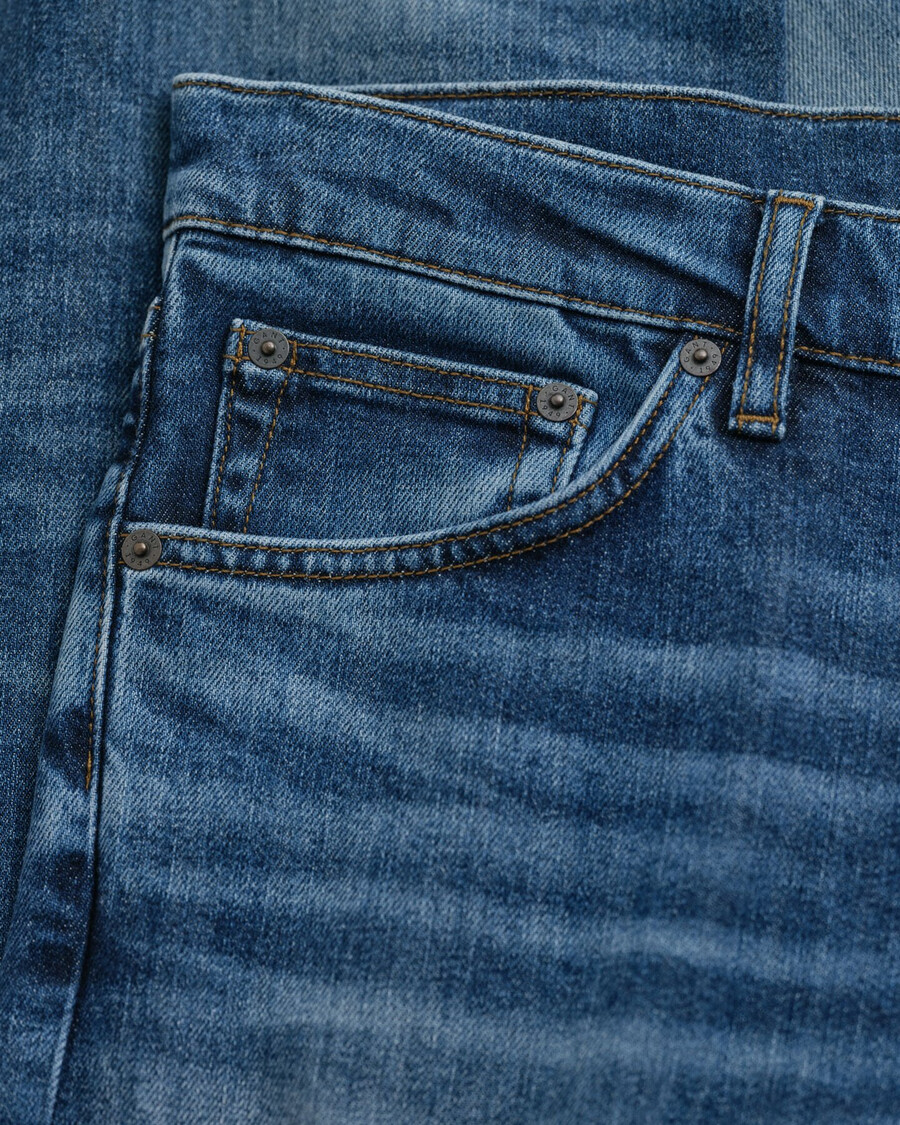 vaqueros de corte regular - azul medio vintage