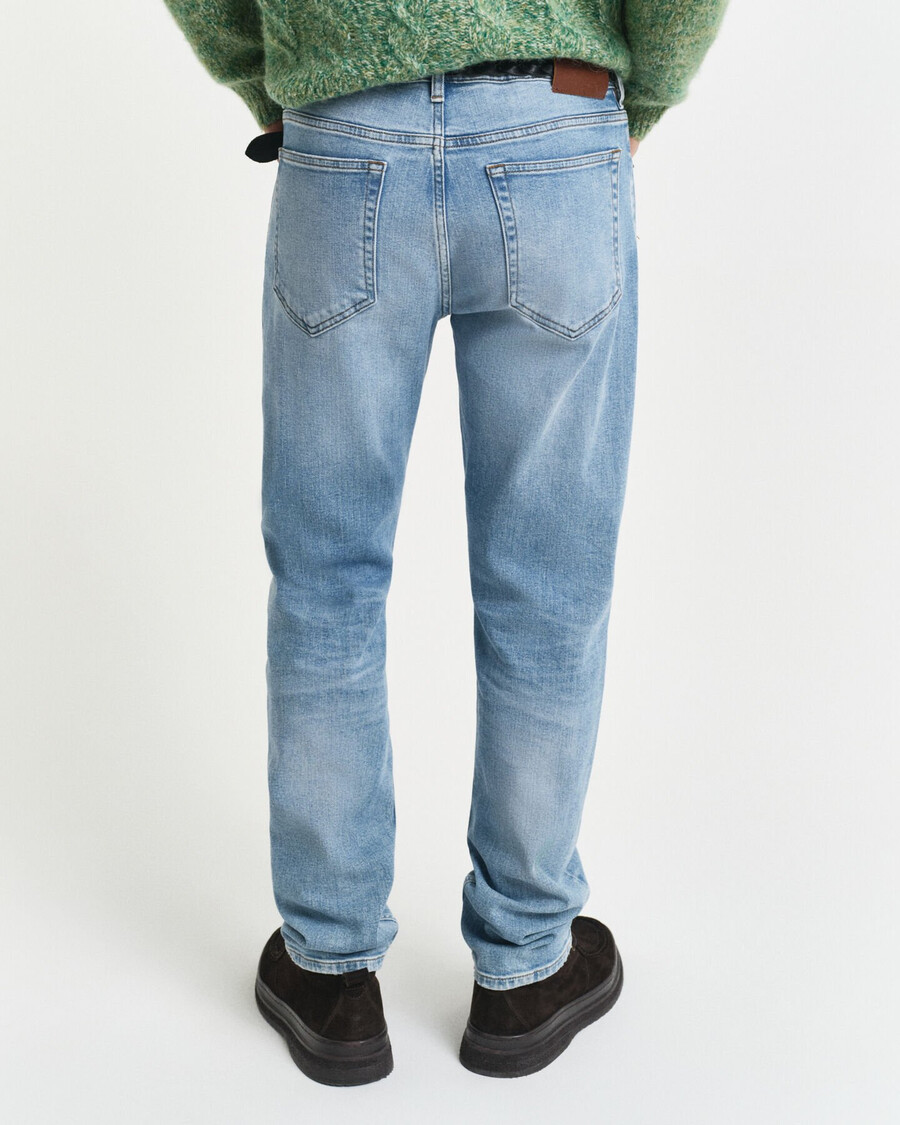vaqueros de corte regular - azul claro vintage