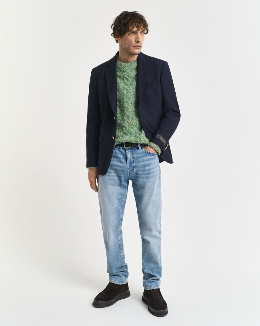 vaqueros de corte regular - azul claro vintage