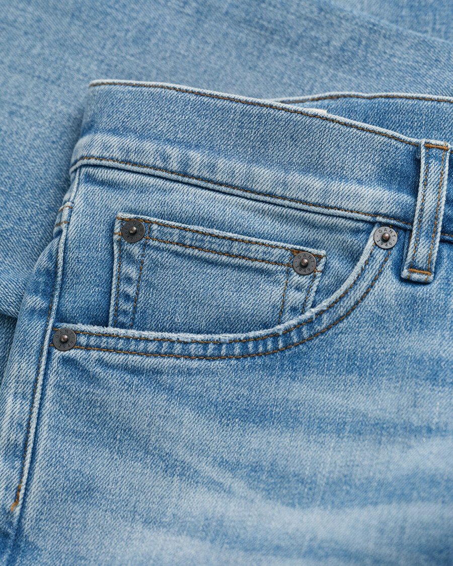 vaqueros de corte regular - azul claro vintage