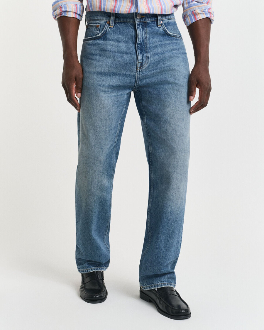 vaqueros rectos - azul semiclaro vintage