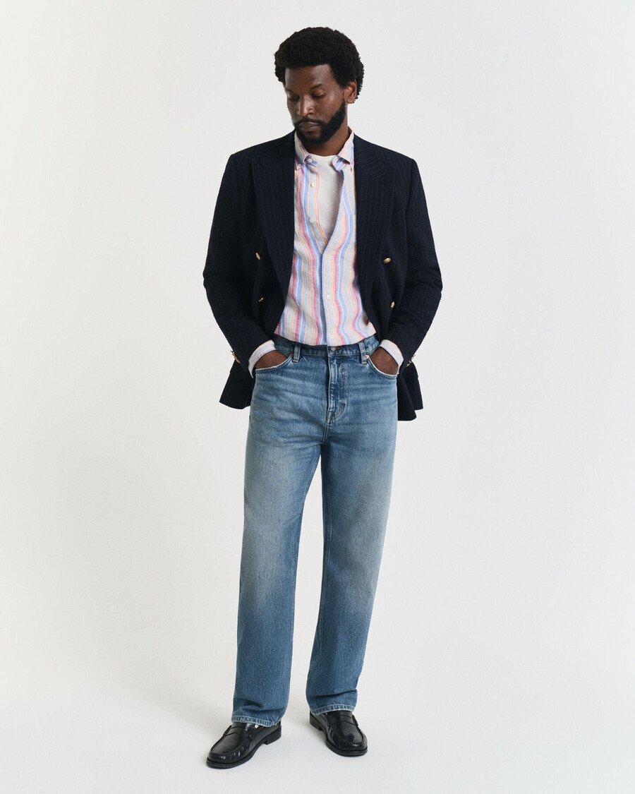 vaqueros rectos - azul semiclaro vintage
