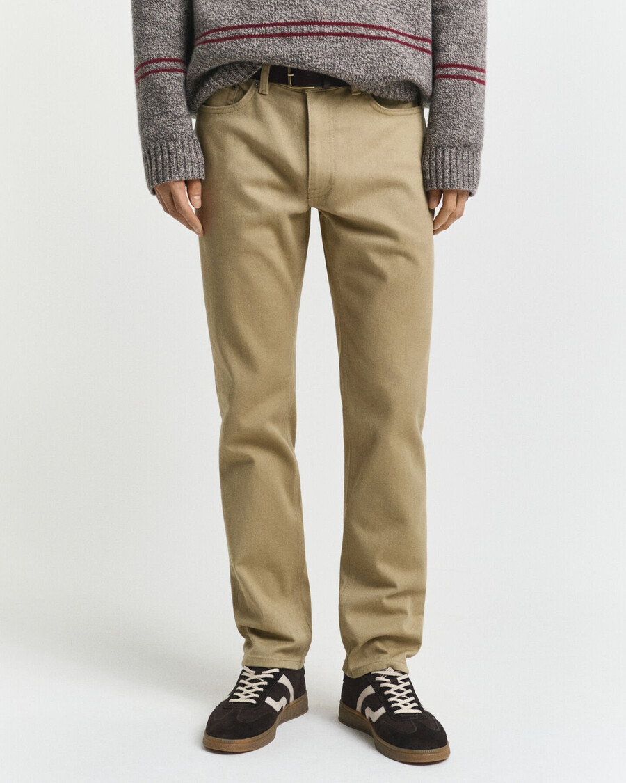 vaqueros de sarga suave de corte regular - beige madera
