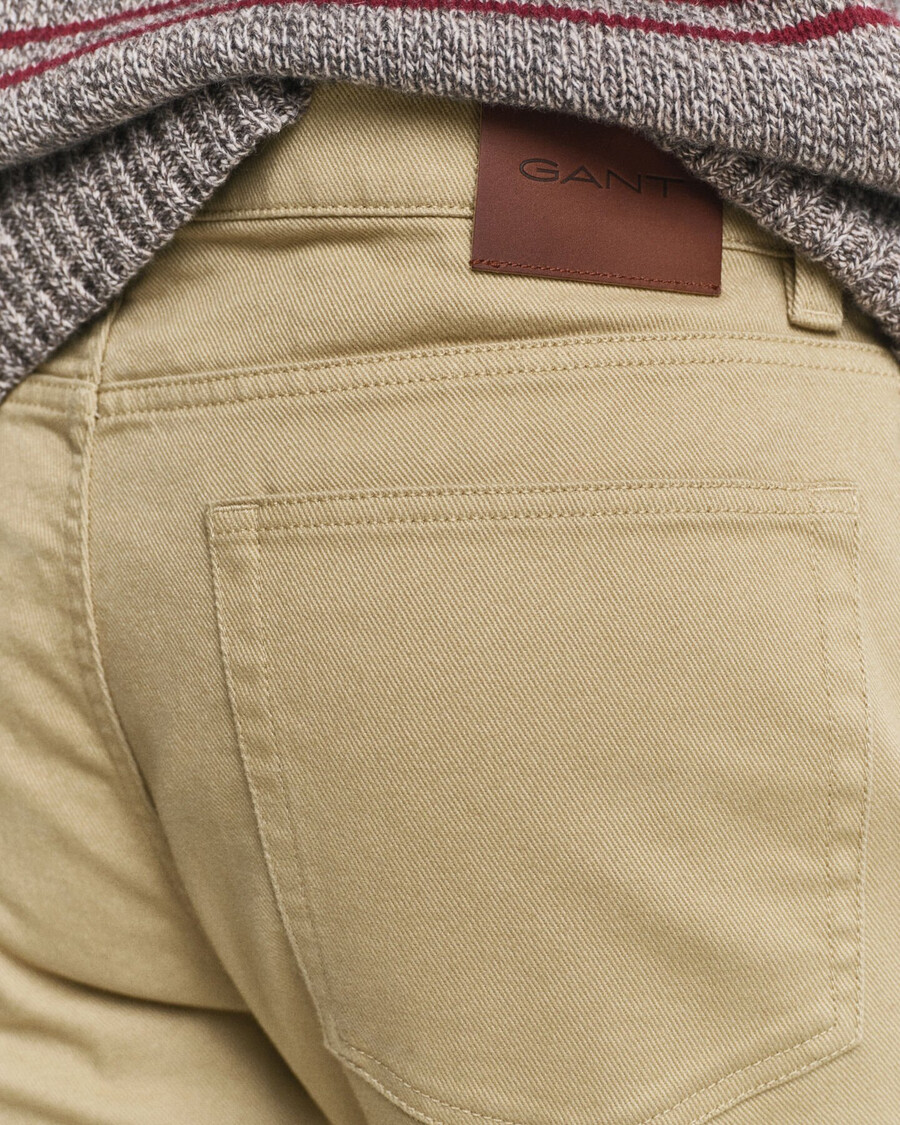 vaqueros de sarga suave de corte regular - beige madera