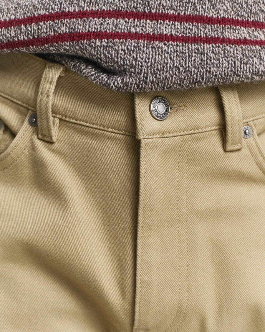 vaqueros de sarga suave de corte regular - beige madera