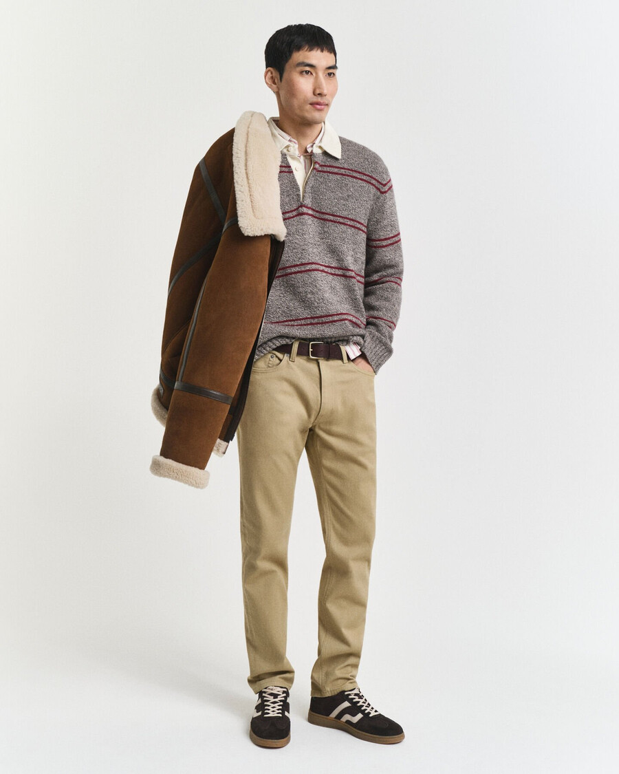 vaqueros de sarga suave de corte regular - beige madera