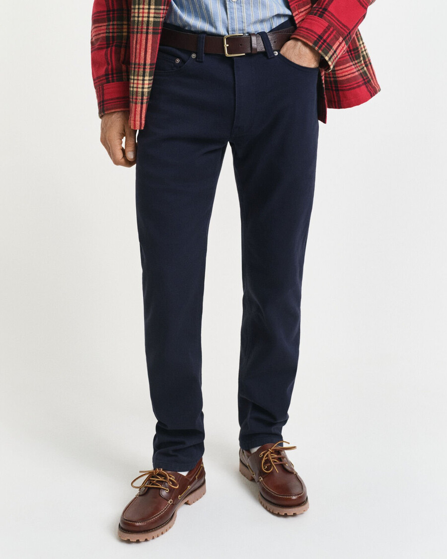vaqueros de sarga suave de corte regular - azul noche