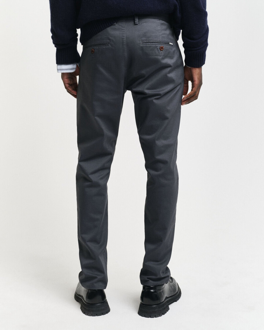pantalones chinos slim fit - antracita