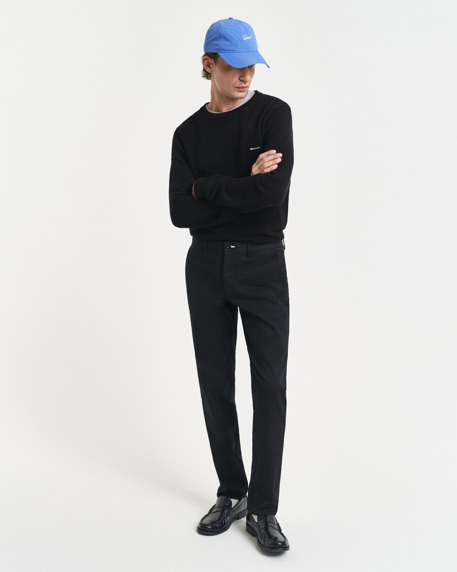 pantalones chinos ajustados - negro