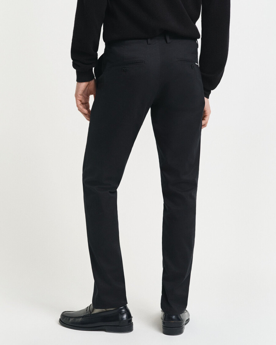 pantalones chinos ajustados - negro