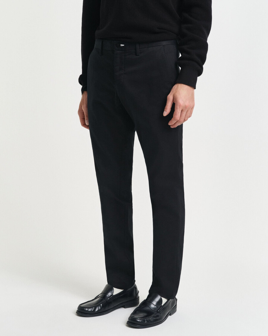 pantalones chinos ajustados - negro