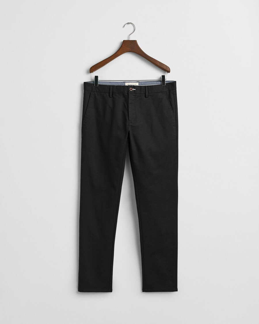 pantalones chinos ajustados - negro