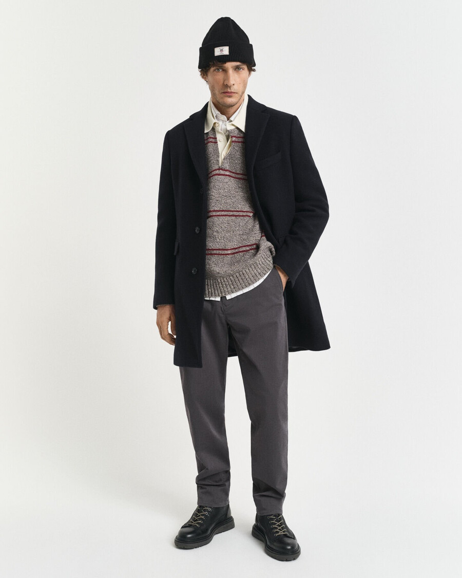 chinos de sarga de corte regular - antracita