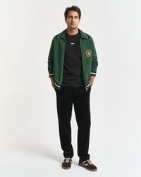 pantalones chinos de pana de corte regular - negro