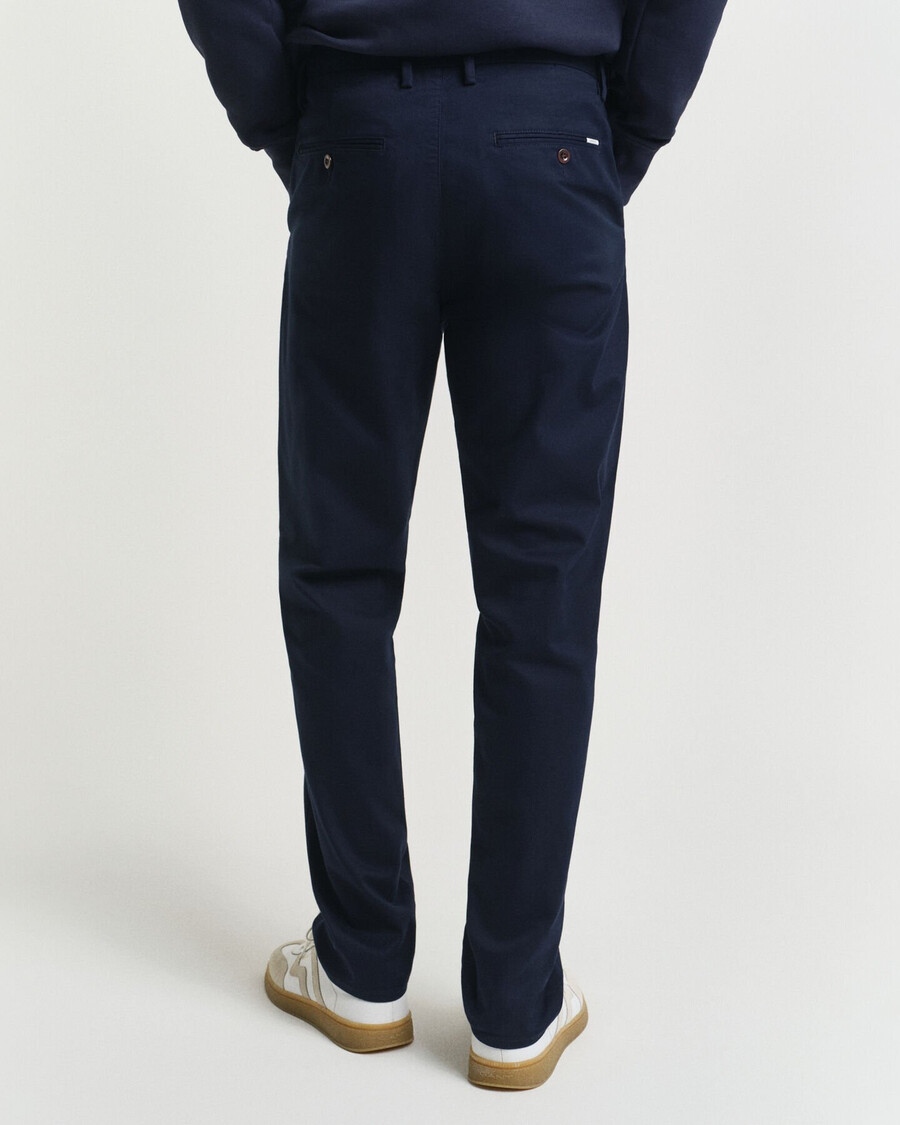 chinos de corte regular - azul marino