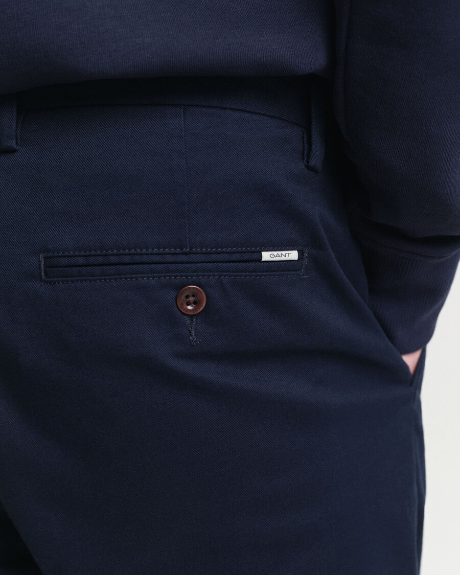 chinos de corte regular - azul marino