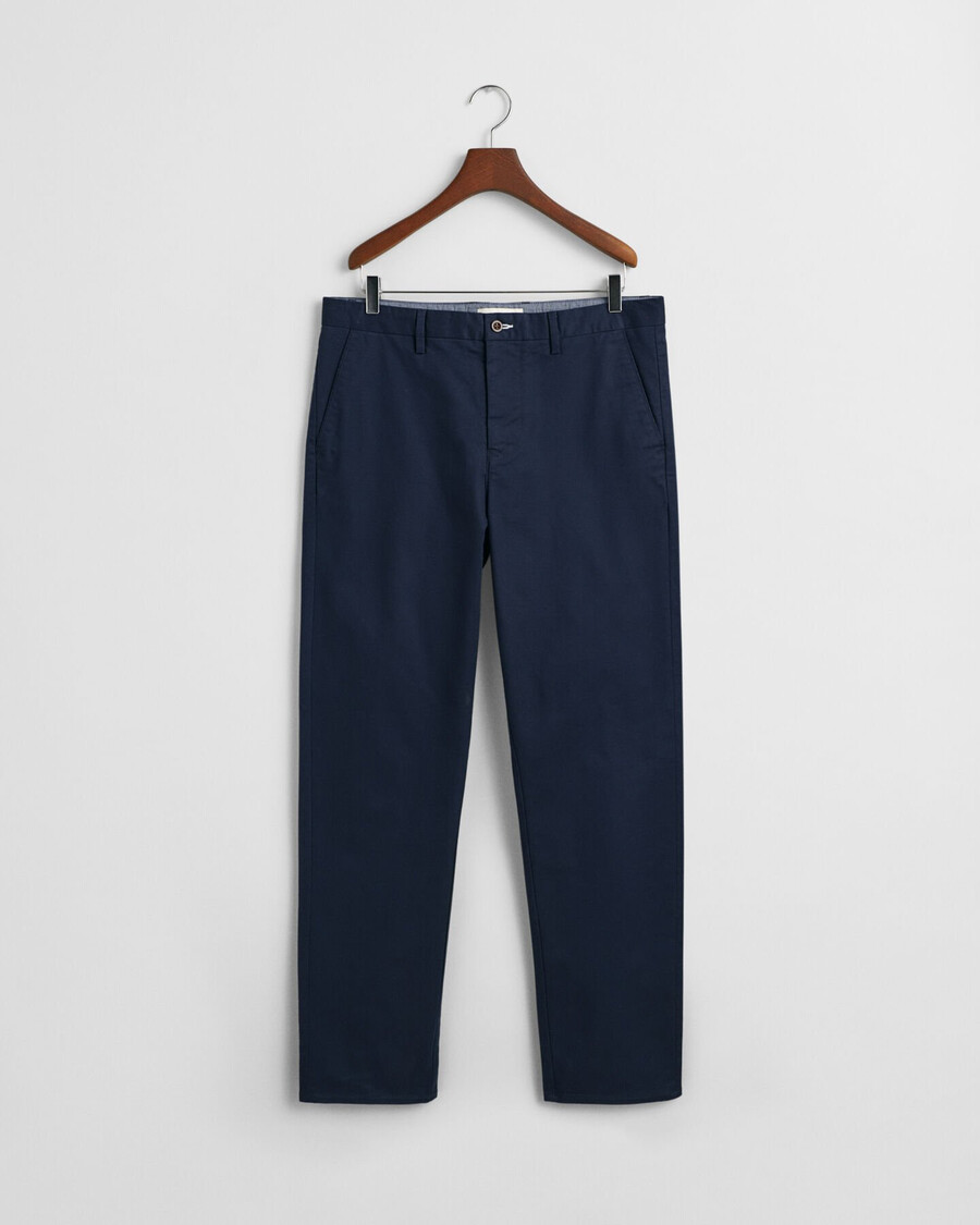chinos de corte regular - azul marino