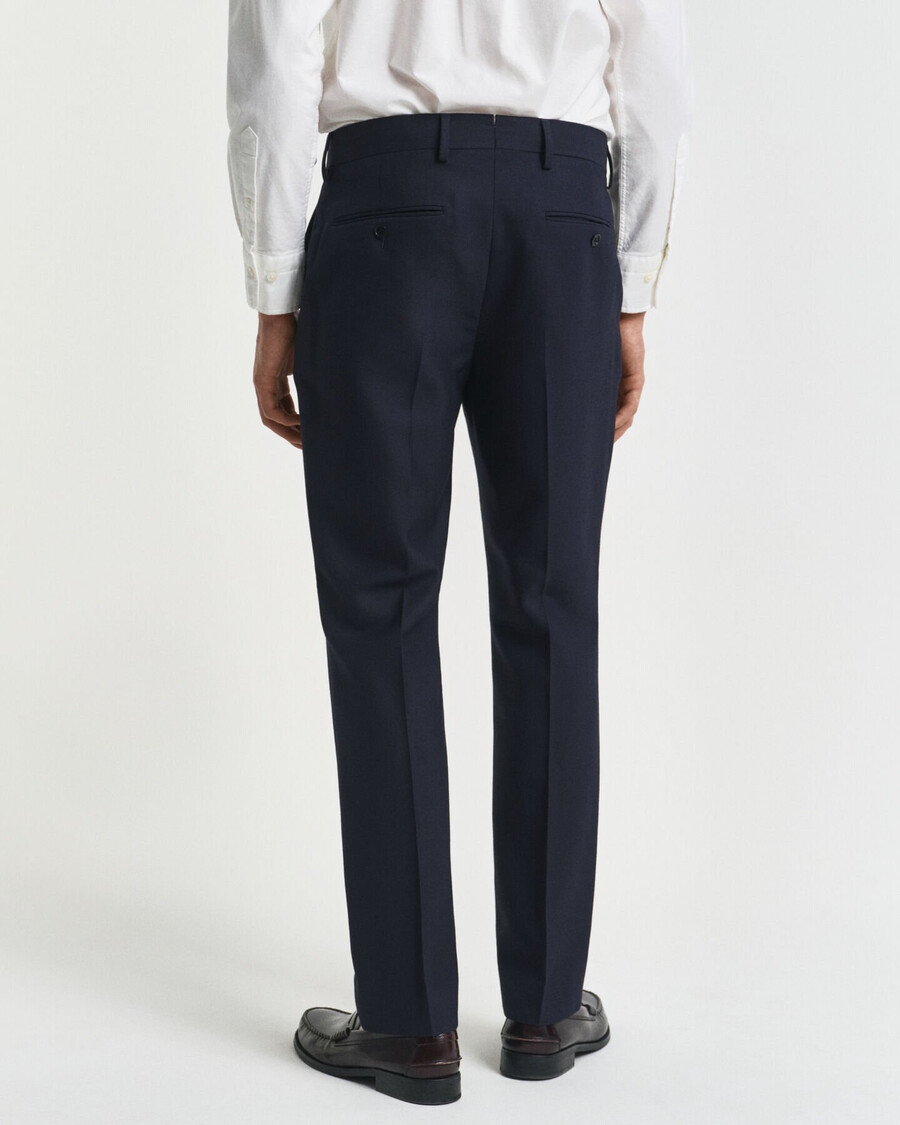 pantalones de traje de club de corte entallado - azul noche