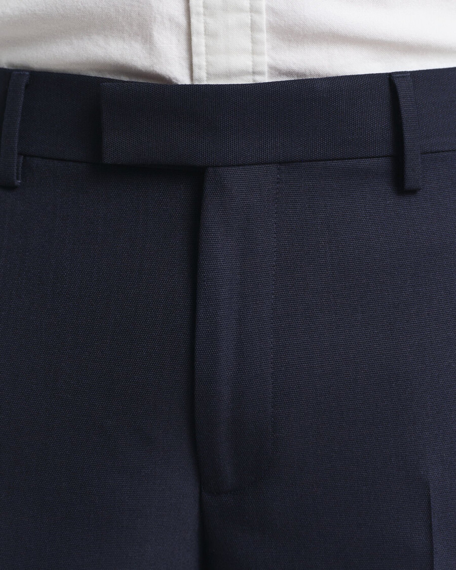 pantalones de traje de club de corte entallado - azul noche