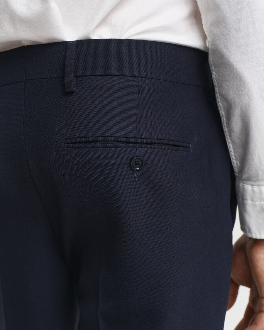 pantalones de traje de club de corte entallado - azul noche