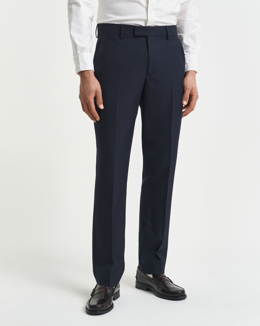 pantalones de traje de club de corte entallado - azul noche