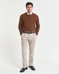 pantalones de traje donegal de corte entallado - seed melange