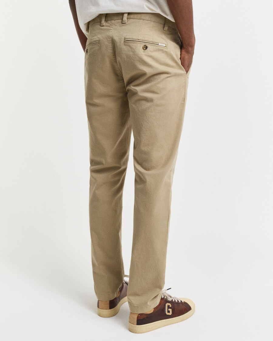 pantalones chinos súper cómodos de corte entallado - caqui oscuro