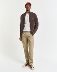 pantalones chinos súper cómodos de corte entallado - caqui oscuro
