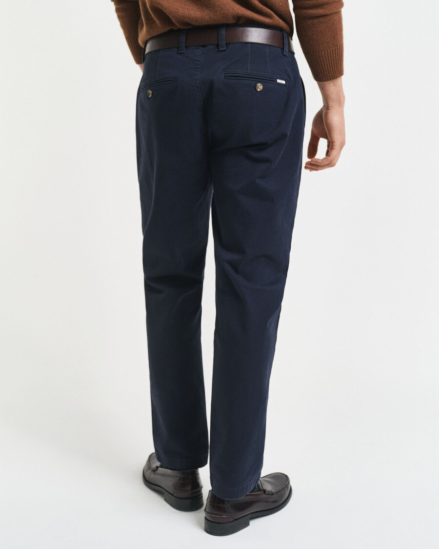 chinos súper cómodos de corte entallado - azul noche