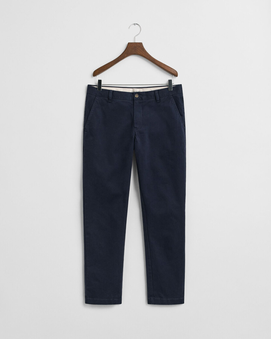 chinos súper cómodos de corte entallado - azul noche