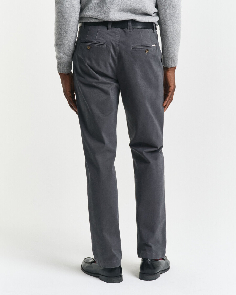 chinos súper cómodos de corte regular - antracita