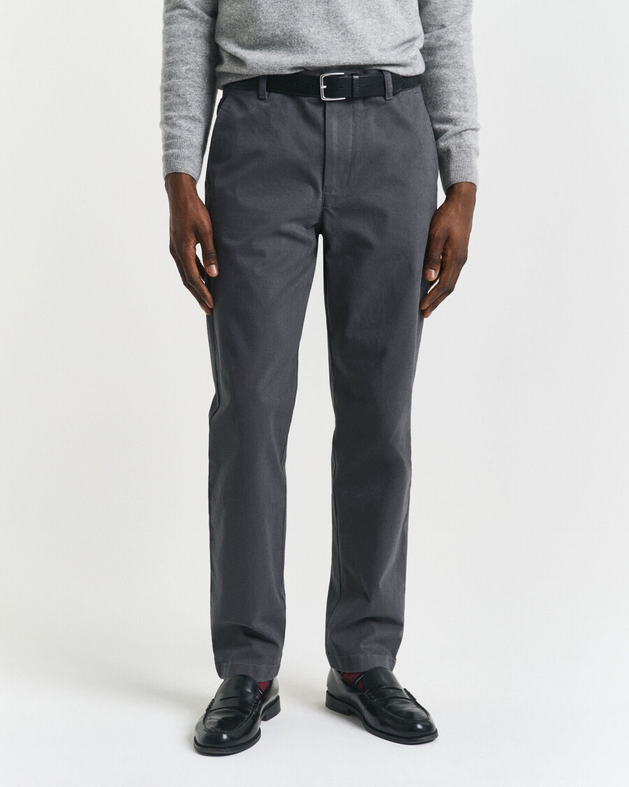 chinos súper cómodos de corte regular - antracita