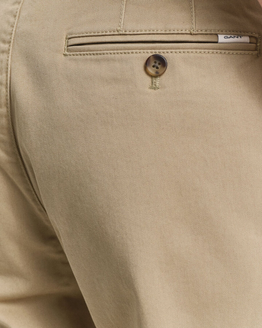 chinos súper cómodos de corte regular - caqui oscuro