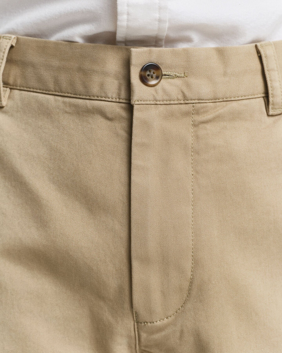 chinos súper cómodos de corte regular - caqui oscuro