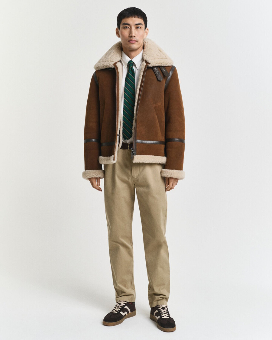 chinos súper cómodos de corte regular - caqui oscuro