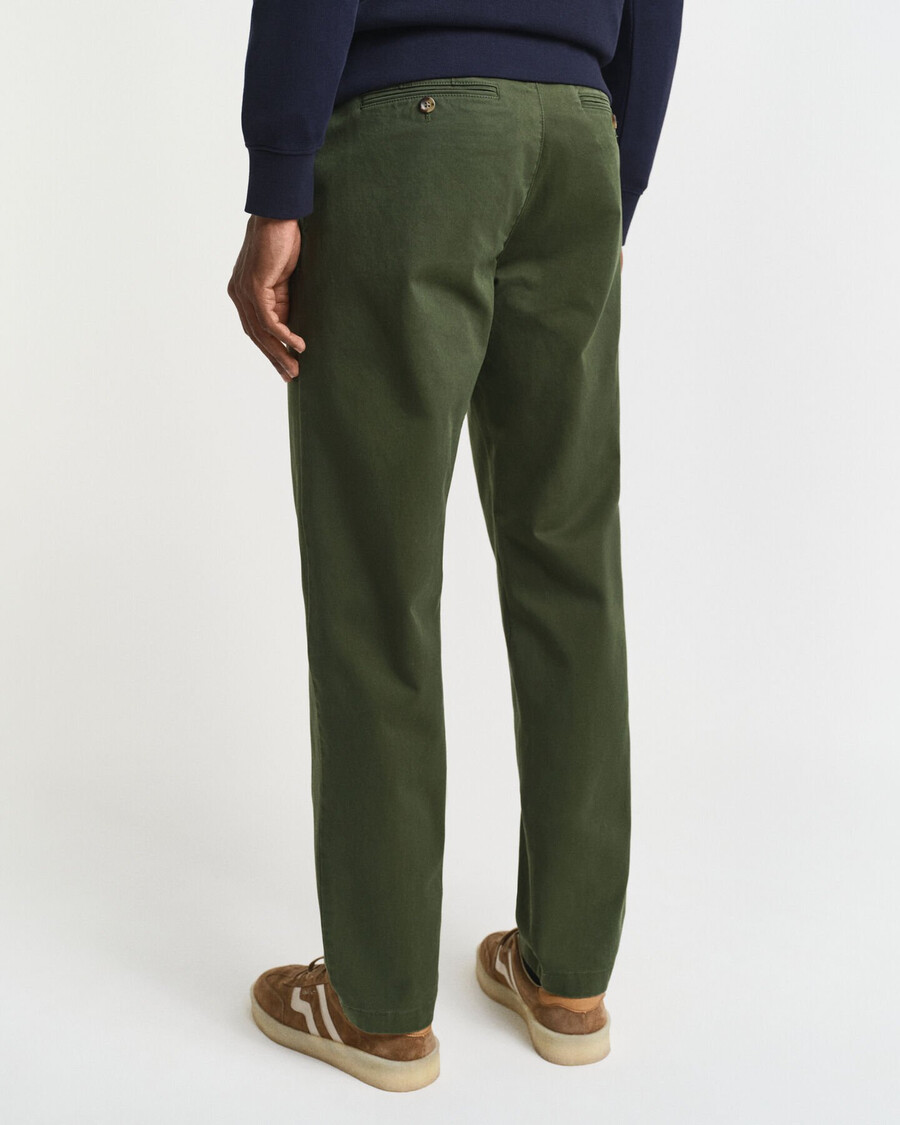 chinos súper cómodos de corte regular - verde campestre