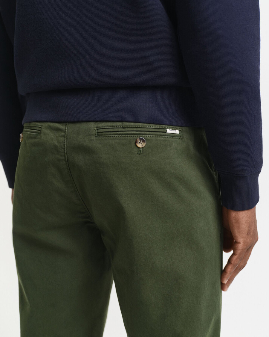 chinos súper cómodos de corte regular - verde campestre