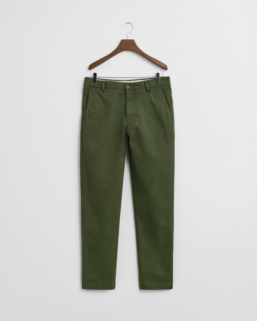 chinos súper cómodos de corte regular - verde campestre