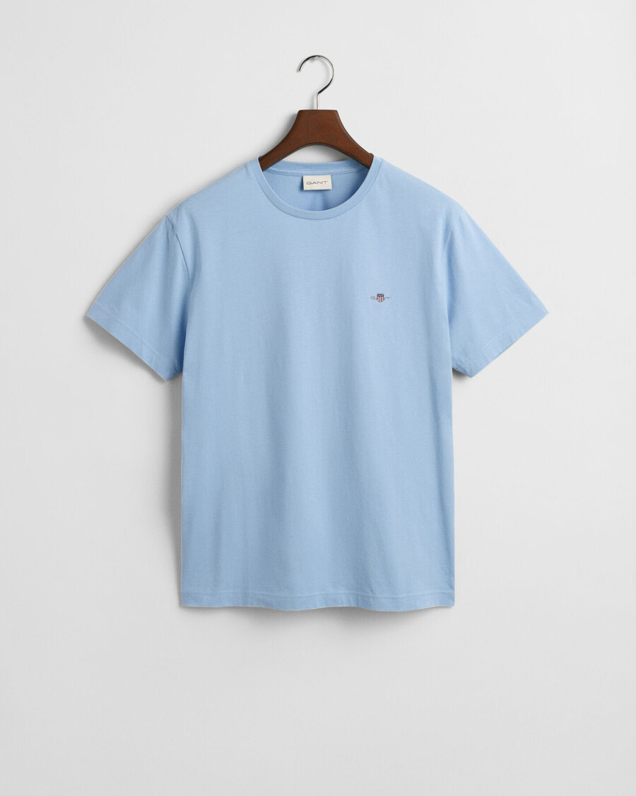 camiseta de corte regular con escudo - azul capri